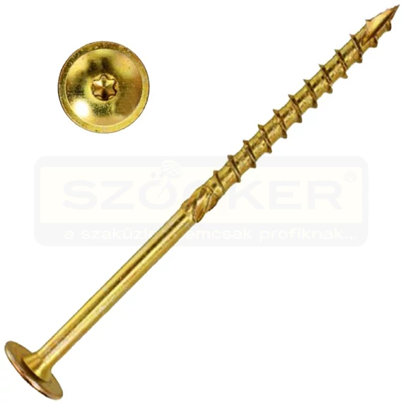 FASZERK.ÉPÍTŐ CSAVAR D06*120 SHG. ÁCSSZERKEZETI LAPOS TORX IMPORT