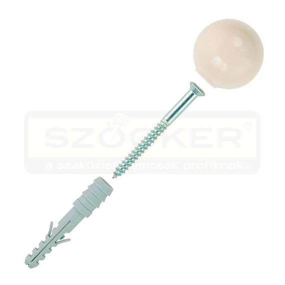FISCHER 60536 AJTÓÜTKÖZŐ GÖMB FEHÉR TS8W CSAVAR+TIPLI