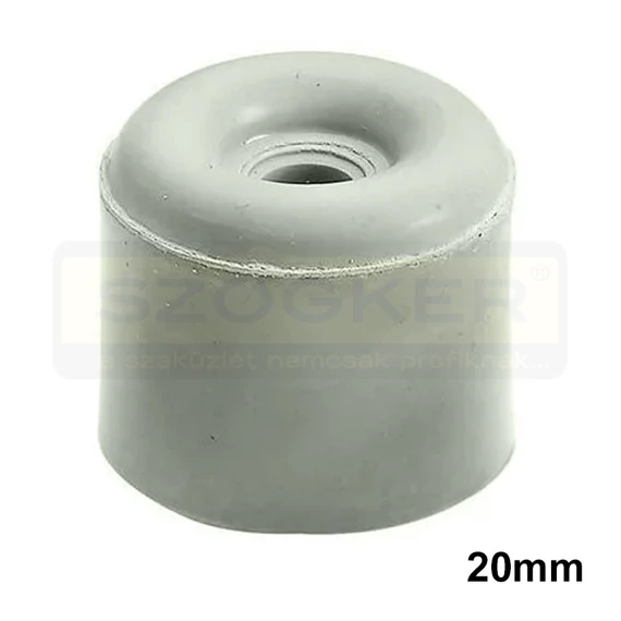AJTÓÜTKÖZŐ HENGERES D28*20mm POLI-GUMI SZÜRKE MAGYAR