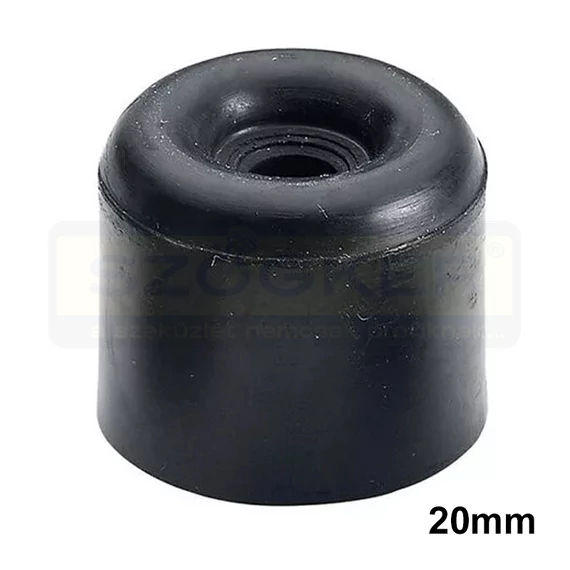 AJTÓÜTKÖZŐ HENGERES D28*20mm POLI-GUMI FEKETE MAGYAR