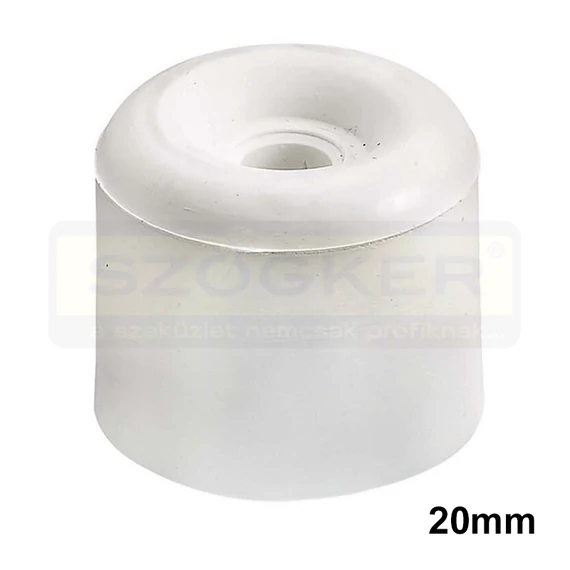 AJTÓÜTKÖZŐ HENGERES D28*20mm POLI-GUMI FEHÉR MAGYAR