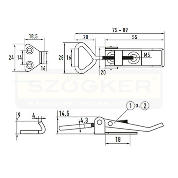 EXCENTERZÁR MINI 701S HG. MENET.ÁLLÍTH.+VÍZ.TALP GOEBEL 701S