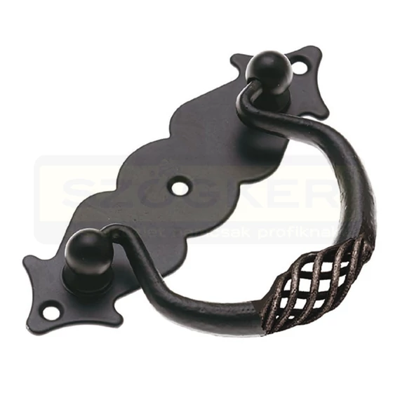 AMIG 1006/12638 LÁDAFOGANTYÚ 115*31mm FEKETE KOVÁCSOLT VAS JELLEGŰ