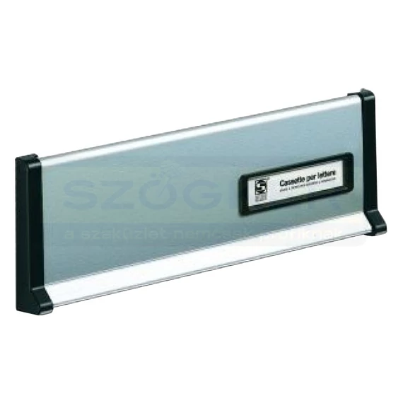LEVÉLBEDOBÓ KICSI ALU-EZÜST 266mm*90mm CÍMKÉS SILMEC 10-600.72