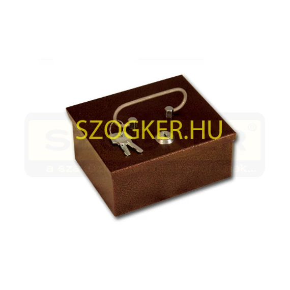 PÉNZKAZETTA I. SÖTÉTBARNA STANDARD (160mm*125mm*70mm) MAGYAR
