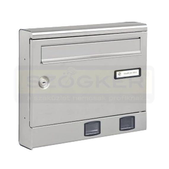 POSTALÁDA KÜLTÉRI FEKVŐ INOX EGYOLD OLDALRA NY. (37*31*7cm) SILMEC 10-018