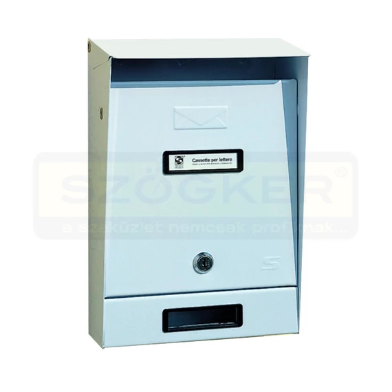 POSTALÁDA KÜLTÉRI ÁLLÓ FEHÉR EGYOLD.(22cm*32cm)FELNY. SILMEC 10-201.01