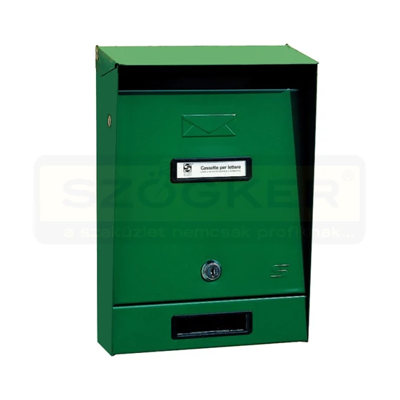 POSTALÁDA KÜLTÉRI ÁLLÓ ZÖLD EGYOLD.(22cm*32cm)FELNY. SILMEC 10-201.22