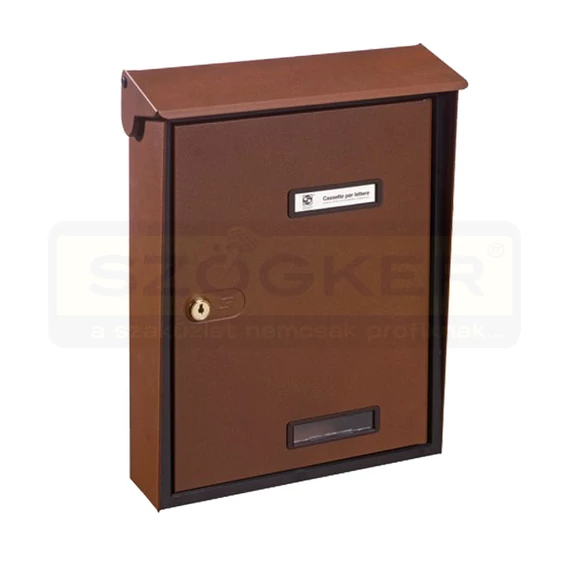 POSTALÁDA KÜLTÉRI ÁLLÓ BARNA EGYOLD.(22cm*32cm)FELNY. SILMEC 10-201.69