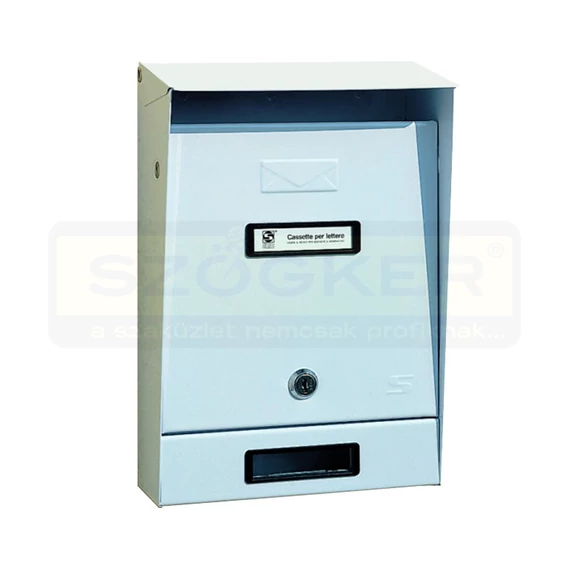 POSTALÁDA KÜLTÉRI ÁLLÓ FEHÉR EGYOLDALAS (22cm*30.5cm) SILMEC 10-202.01