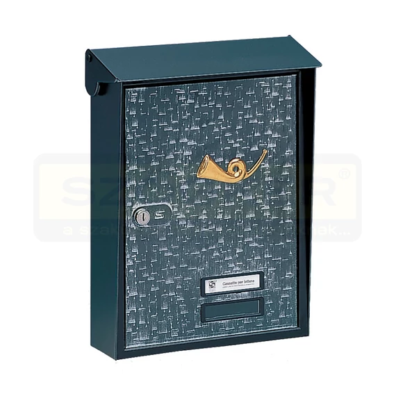 POSTALÁDA KÜLT.ÁLLÓ FEK-EZÜST EGYOLD.KÜRTÖS (27,5cm*38,5cm) SILMEC 10-216.19