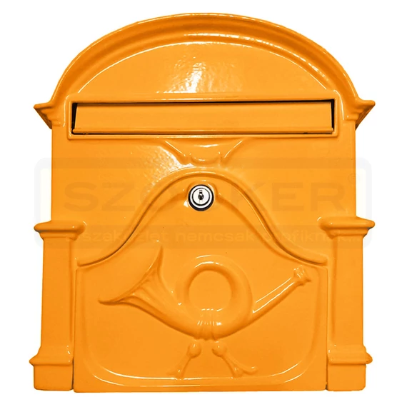 POSTALÁDA KÜLTÉRI ALU 30*33*7 CITROMSÁRGA KÉTOLDALAS KÜRTÖS MAGYAR-VICA 330