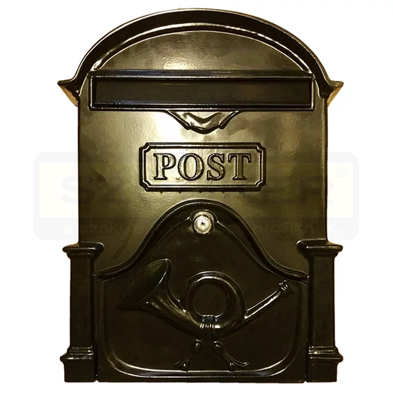 POSTALÁDA KÜLTÉRI ALU 30*40*7 FÉNYESFEKETE KÉTOLDALAS KÜRTÖS MAGYAR-VICA 400