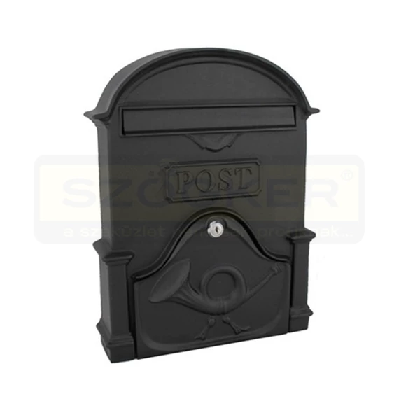 POSTALÁDA KÜLTÉRI ALU 30*40*7 MATT FEKETE KÉTOLDALAS KÜRTÖS MAGYAR-VICA 400