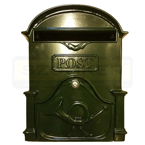POSTALÁDA KÜLTÉRI ALU 30*40*7 ZÖLD EGYOLDALAS KÜRTÖS MAGYAR-VICA 400