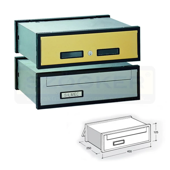 POSTALÁDA BEÉPÍTHETŐ OKKER-FEK KÉTOLD(40cmSZ*25cm FIXH*12M) SILMEC 30-601.51