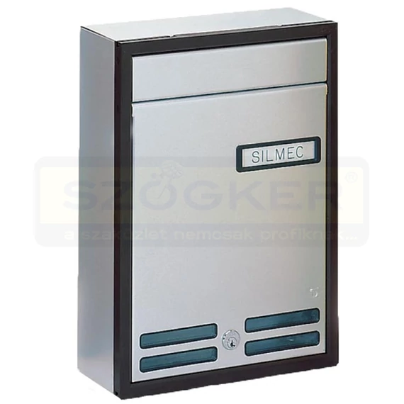 POSTALÁDA KÜLTÉRI ÁLLÓ SZÜRKE EGYOLDALAS (23cm*32cm)FELNYÍLÓ SILMEC 30-801.72