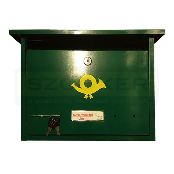 POSTALÁDA KÜLTÉRI ALPESI 2-ES ZÖLD (35cm*27cm) HG.LEMEZ MAGYAR N°52