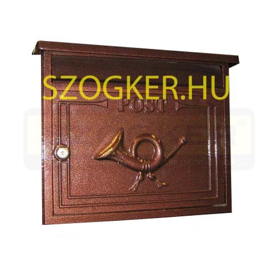POSTALÁDA ALPIN KÜLTÉRI ANTIK-BRONZ EGYOLDALAS MAGYAR