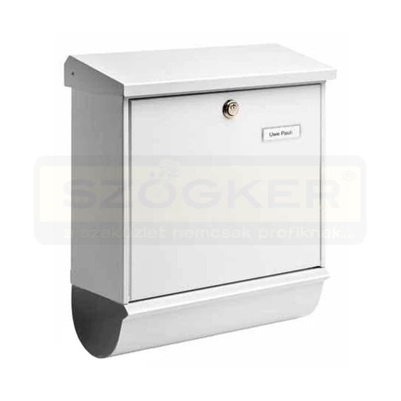 POSTALÁDA KÜLTÉRI ÁLLÓ FEHÉR ÚJSÁGTARTÓVAL BURG-WACHTER 91300W COMFORT
