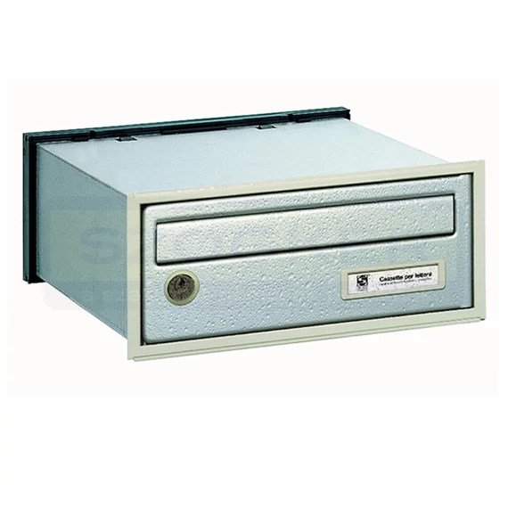 POSTALÁDA BEÉPÍTHETŐ ALU-EZÜST ÁLLÍTHATÓ 245-380mm EL-H KERET SILMEC 32-311.72+KERET