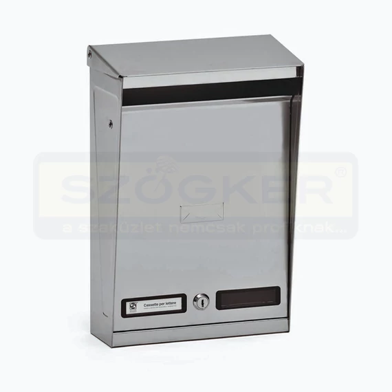 POSTALÁDA KÜLTÉRI ÁLLÓ INOX EGYOLDALAS (25cm*39cm)FELNYIT. SILMEC 10-012