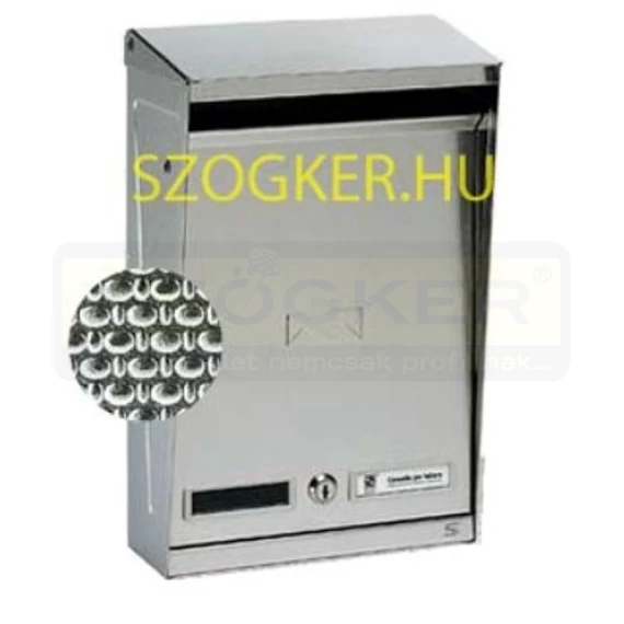 POSTALÁDA KÜLTÉRI ÁLLÓ INOX KÉTOLDALAS (25cm*39cm)FELNYIT. SILMEC 10-012.25