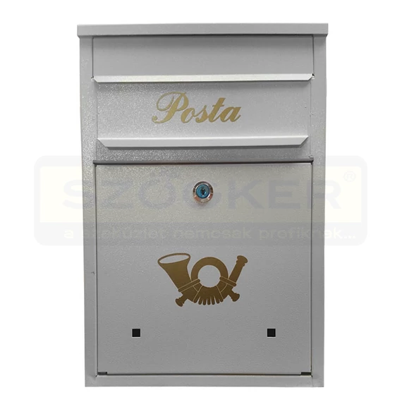 POSTALÁDA KÜLTÉRI ÁLLÓ A/4 PRIMO FEHÉR LENYÍLÓ SZÖGLETES MAGYAR