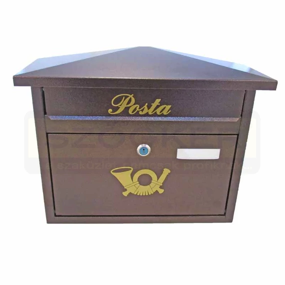 POSTALÁDA KÜLTÉRI FEKVŐ ANTIK-BRONZ EXTRA KÉTOLDALAS APOLLO