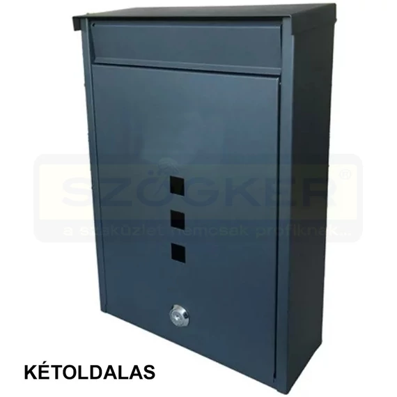 POSTALÁDA KÜLTÉRI ÁLL.ANTRACIT KÉTOLDALAS FELNYÍLÓ MAGYAR VELENCE 320*220*90mm