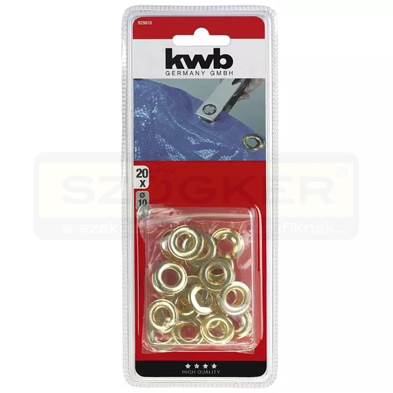 PONYVARINGLI D10mm SÁRGARÉZ 20 DARAB/CSOMAG KWB 49929810