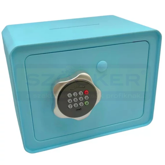BÚTORSZÉF ELEKTROMOS KÉK 24*16*18cm SZÁMKÓDOS IMPORT 2300507 SFA002