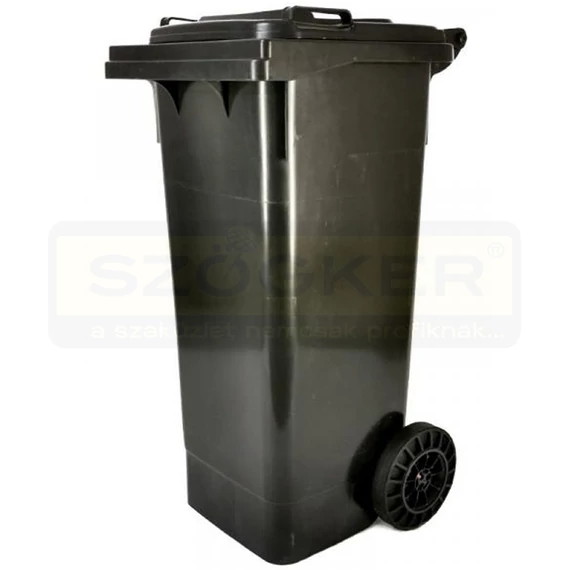 SZEMÉTGYŰJTŐ 80L KEREKES MŰANYAG SZÜRKE FEKETE IMPORT 16058