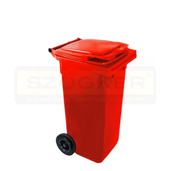 SZEMÉTGYŰJTŐ 120L KEREKES MŰANYAG PIROS IMPORT 11911