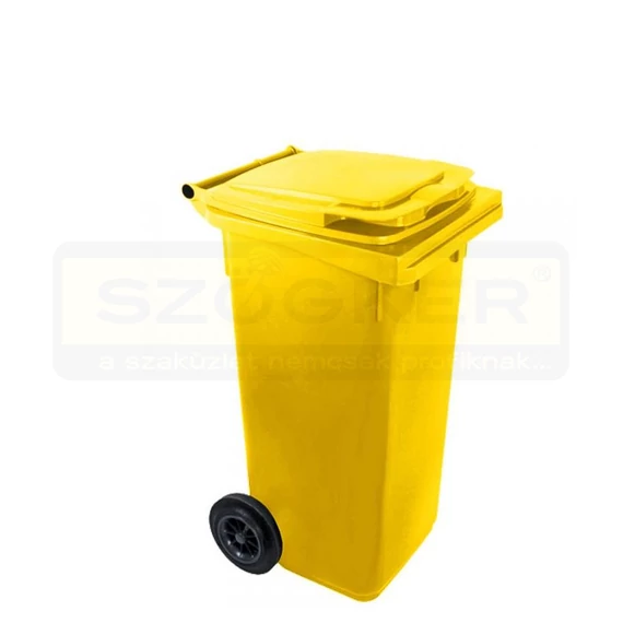 SZEMÉTGYŰJTŐ 120L KEREKES MŰANYAG SÁRGA IMPORT 11909