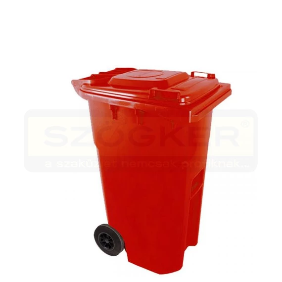 SZEMÉTGYŰJTŐ 240L KEREKES MŰANYAG PIROS IMPORT 14742