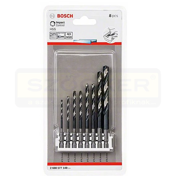 BOSCH 2608577140 CSIGAFÚRÓ BIT KÉSZLET HSS 8DB 2, 5-8, 5