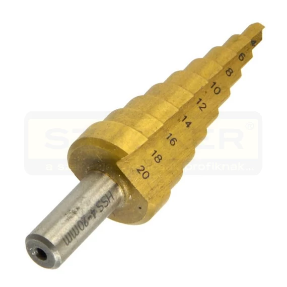 GEKO G38505 LÉPCSŐS FÚRÓ 04-20mm HSS TITAN