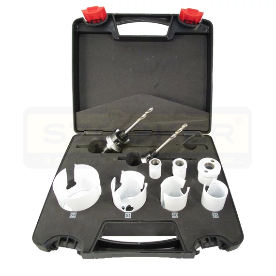 LYUKFŰRÉSZ KLT 10DB-OS HM No3 19-64mm+2DB ADAPTER+IMBUSZ IMPORT