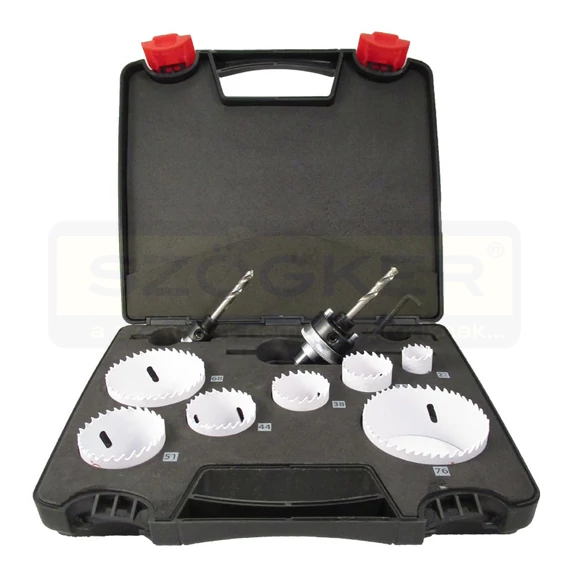 LYUKFŰRÉSZ KLT 10DB HSS-CO No2 22-76mm+2DB ADAPTER INOXHOZ IS IMPORT