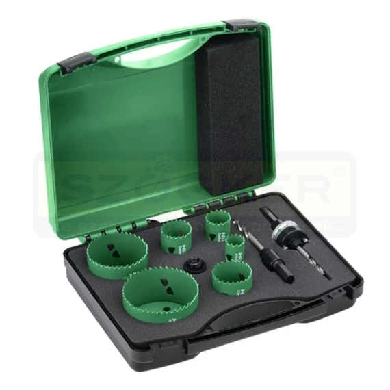 LYUKFŰRÉSZ KÉSZLET 8 RÉSZES 22-82mm+ADAPTER HIKOKI 4101075