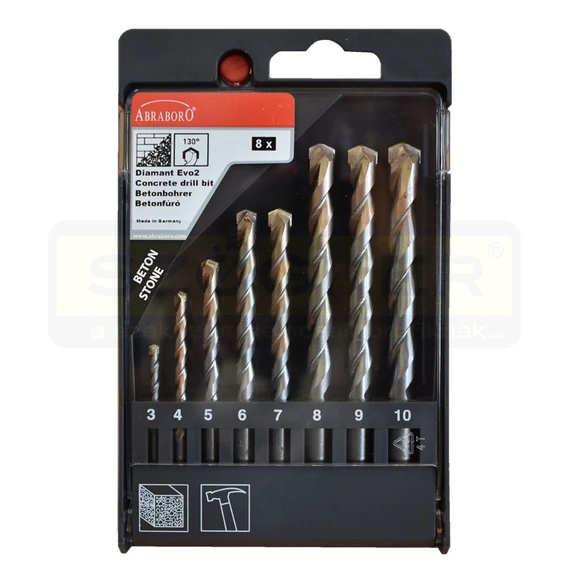 BETONFÚRÓ KÉSZLET D3-D10/8részes IMPORT