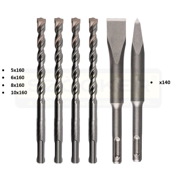 BETONFÚRÓ KÉSZLET D5-D10/6 részes  UTOLSÓ DB IMPORT