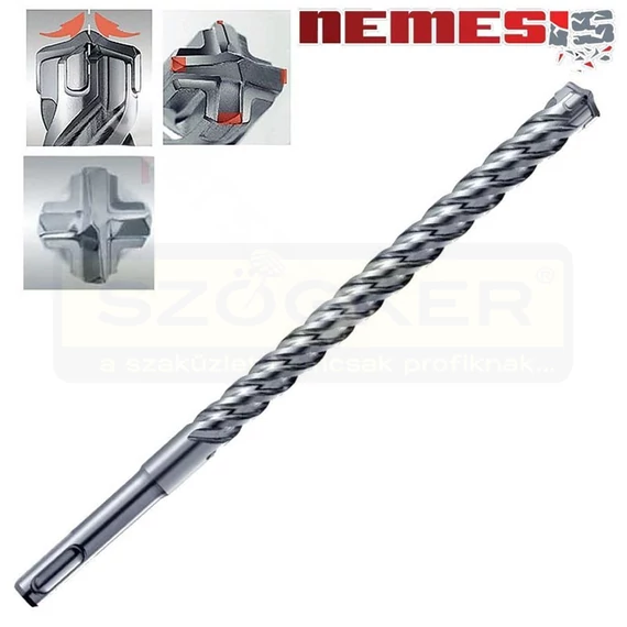 MAKITA B-58263 SDS PLUS BETONFÚRÓ D10*600 NEMESIS II - NÉGYÉLŰ