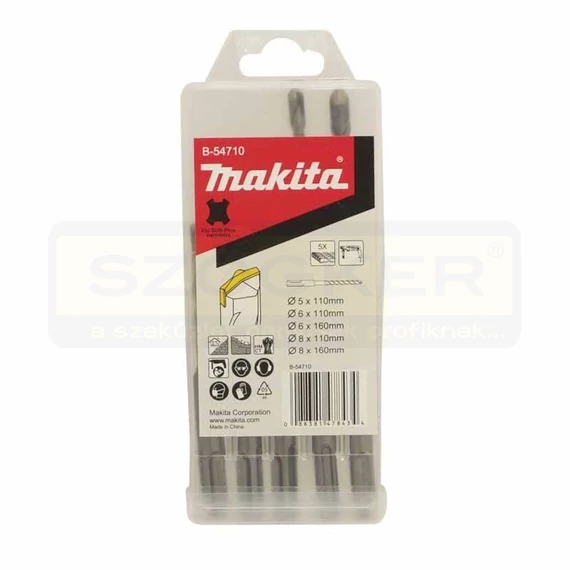MAKITA B-54710 SDS PLUS BETONFÚRÓ KÉSZLET 5DB T2 V-PLUS - 5,6,8*110 6,8*160