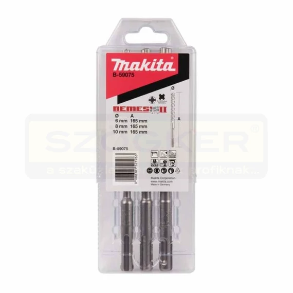 MAKITA B-59075 SDS PLUS BETONFÚRÓ KÉSZLET 3DB NEMESIS II - 6,8,10*165mm