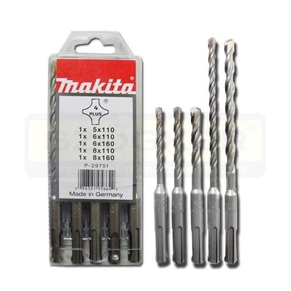 MAKITA D-00795 SDS PLUS BETONFÚRÓ KÉSZLET D5, 6, 8x110, D6, 8x160 (5DB)