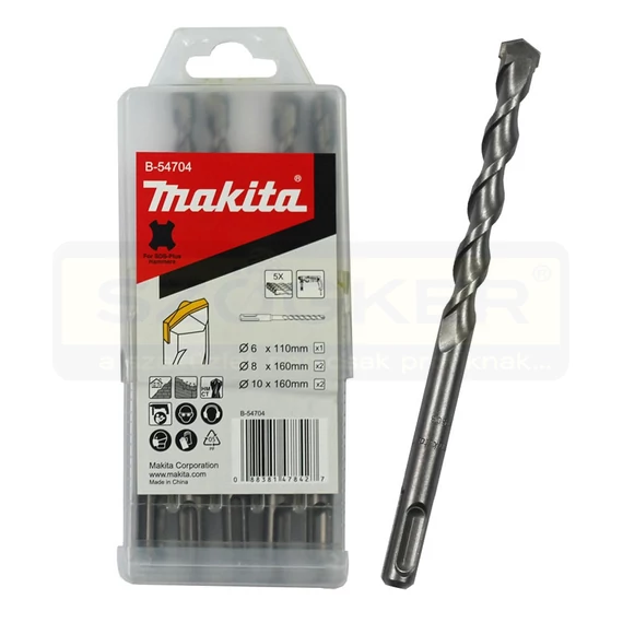MAKITA B-54704 SDS PLUS BETONFÚRÓ KÉSZLET 05dbos (6x110, 8,8,10,10x160)