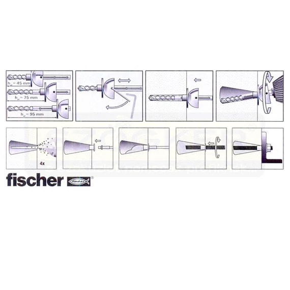 FISCHER 90634 SDS PLUS KÓNUSZFÚRÓ PBB GÁZBETONHOZ
