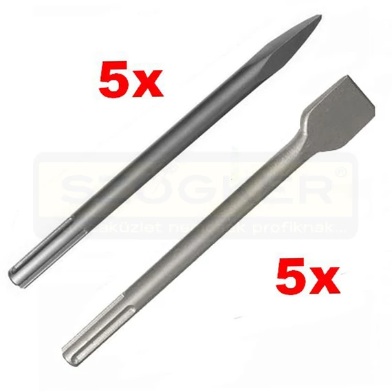MAKITA D-35324-10 SDS MAX VÉSŐ KÉSZLET 10DB-OS 5DB HEGYES, 5DB LAPOS 400mm